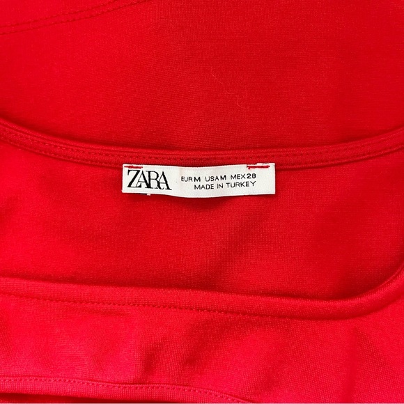 ZARA Red Mini Dress Cut Out Sexy Siren‎ Clubbing Going Out Dress Bodycon Short - Picture 4 of 10